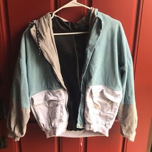 Corduroy teal jacket